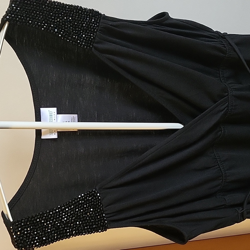 MOTHERHOOD MATERNITY Beaded Dress Black Size L